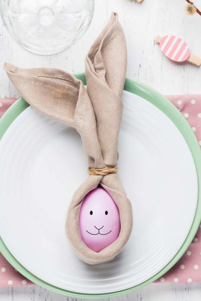 Cute Napkin Ring with Rabbit