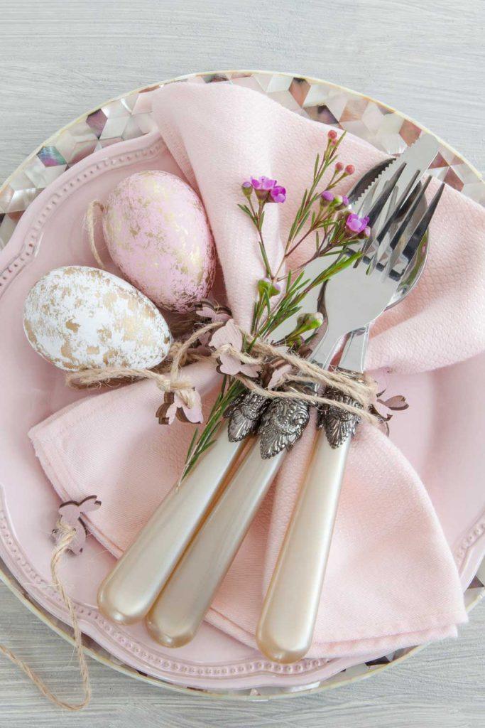 Pastel Pink Palette Napkin Ring for Easter