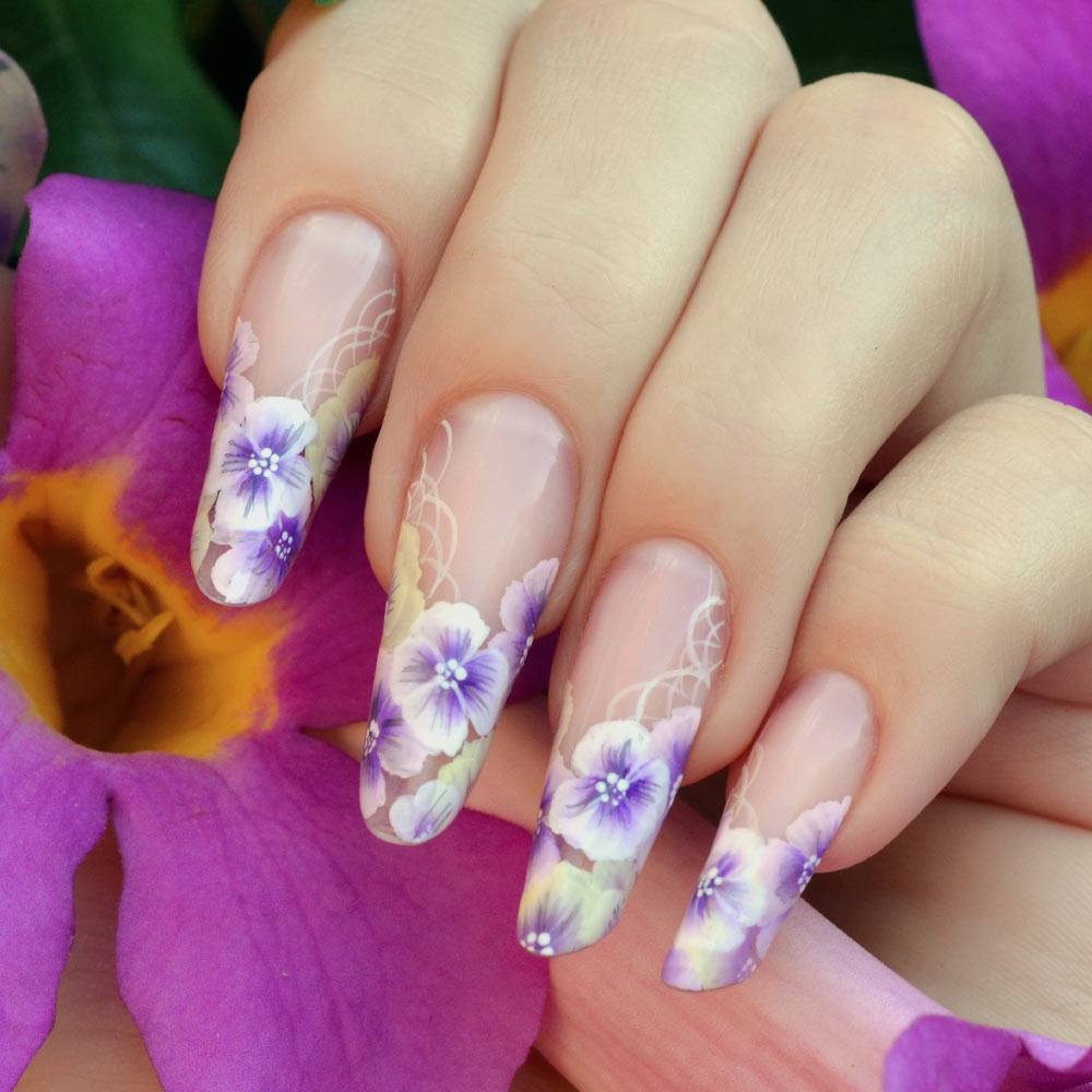 Floral French Spring Nails