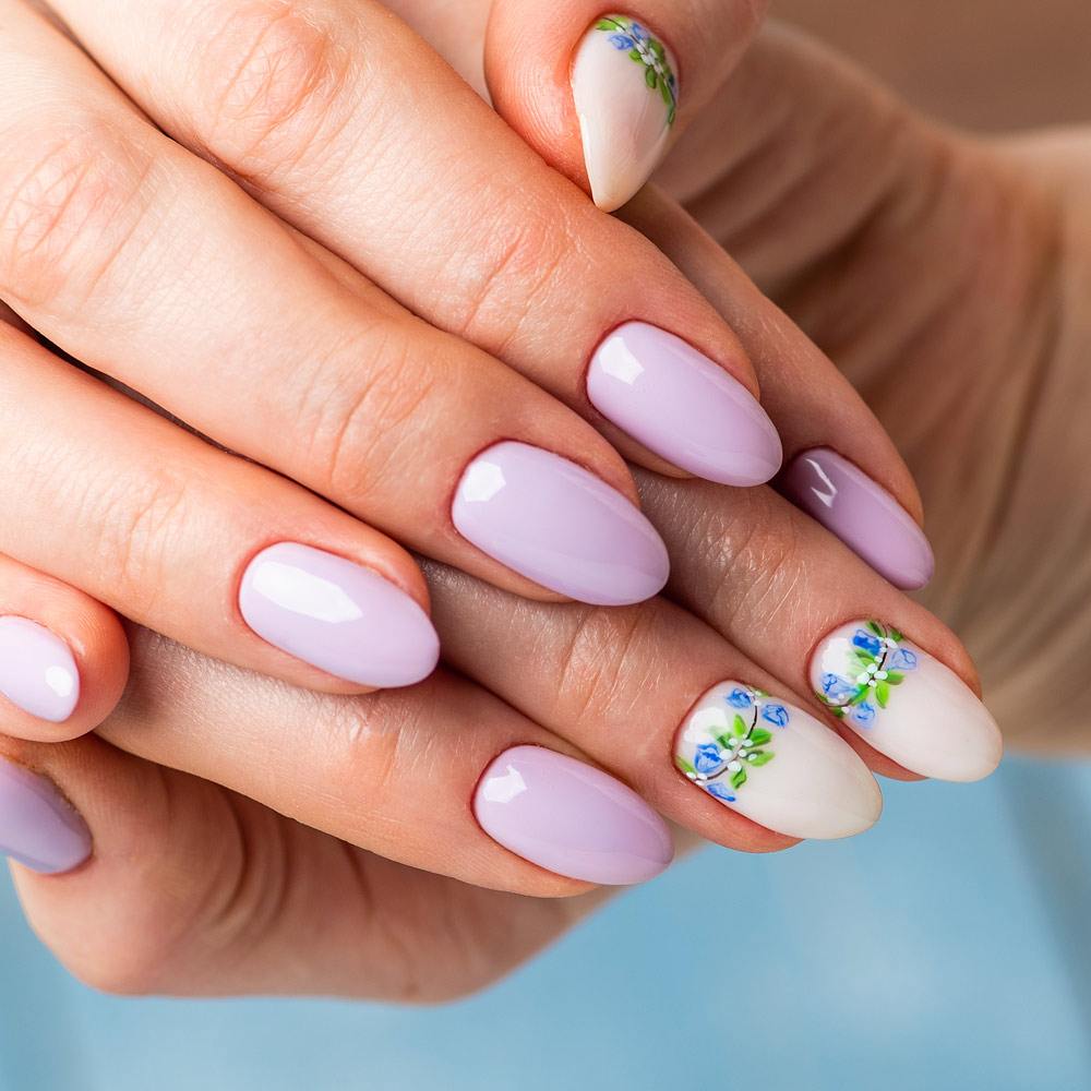 Pastel Purple Spring Nails