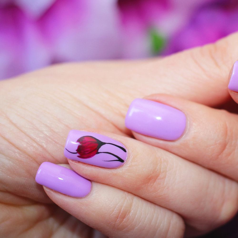 Spring Nails Design with Accent Floral Nail