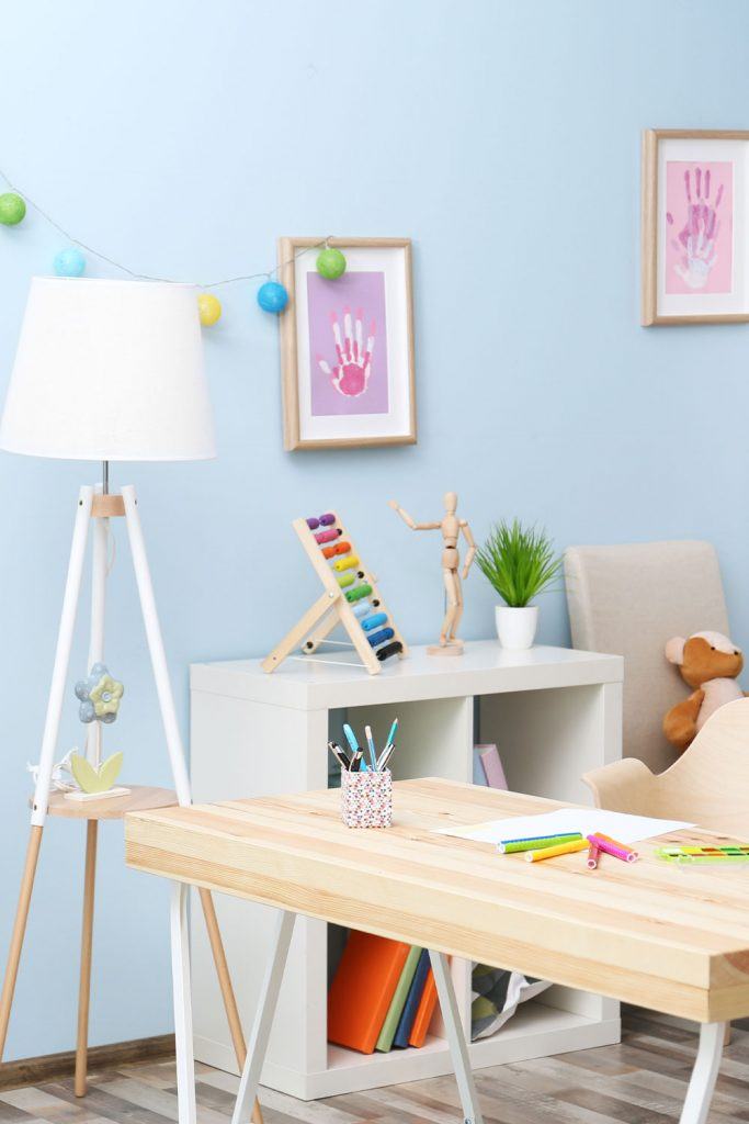 Cute Blue Study Room for Children