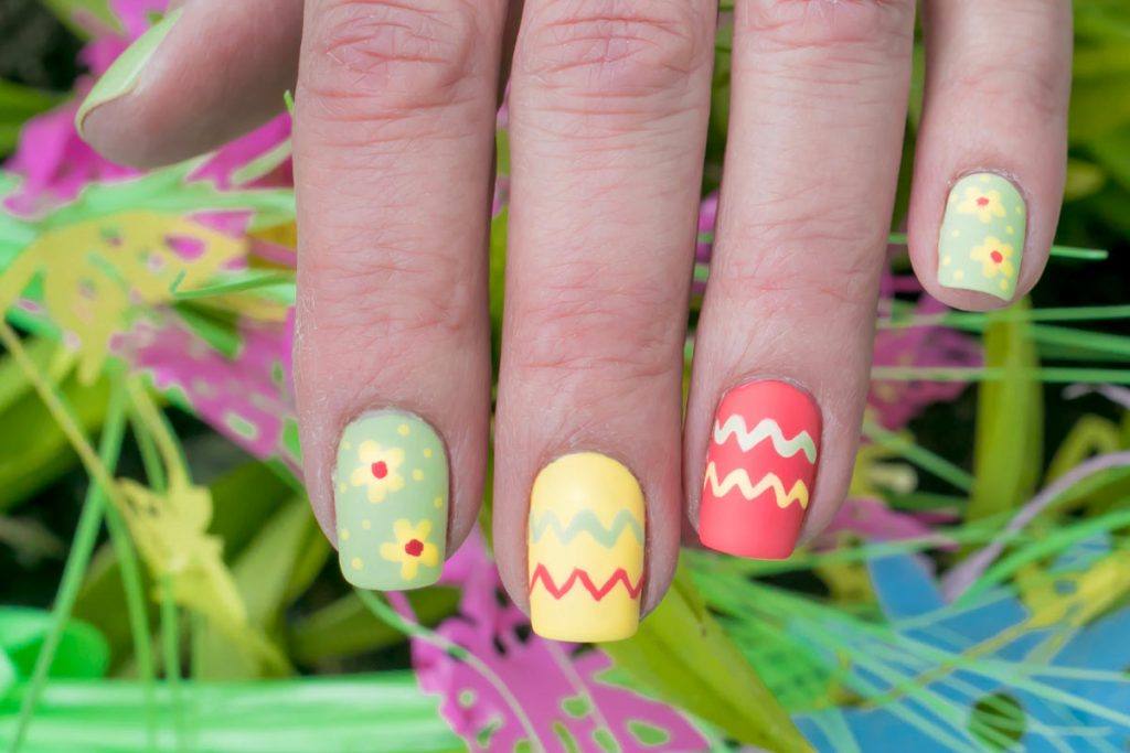 2. Floral Easter Nail Design - wide 5
