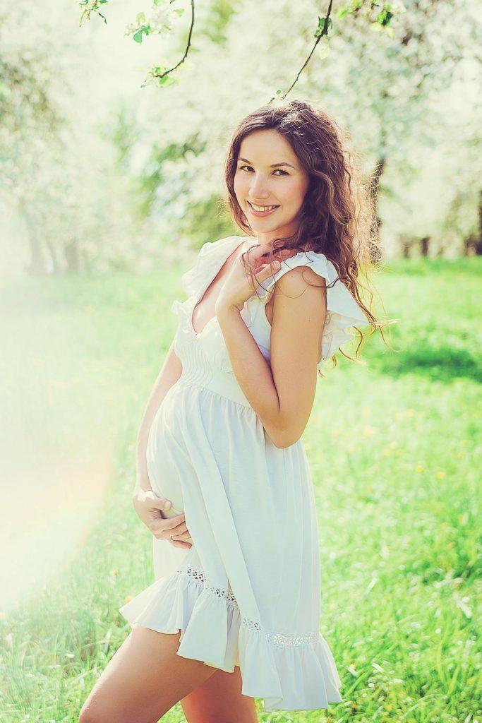 Short White Maternity Dress