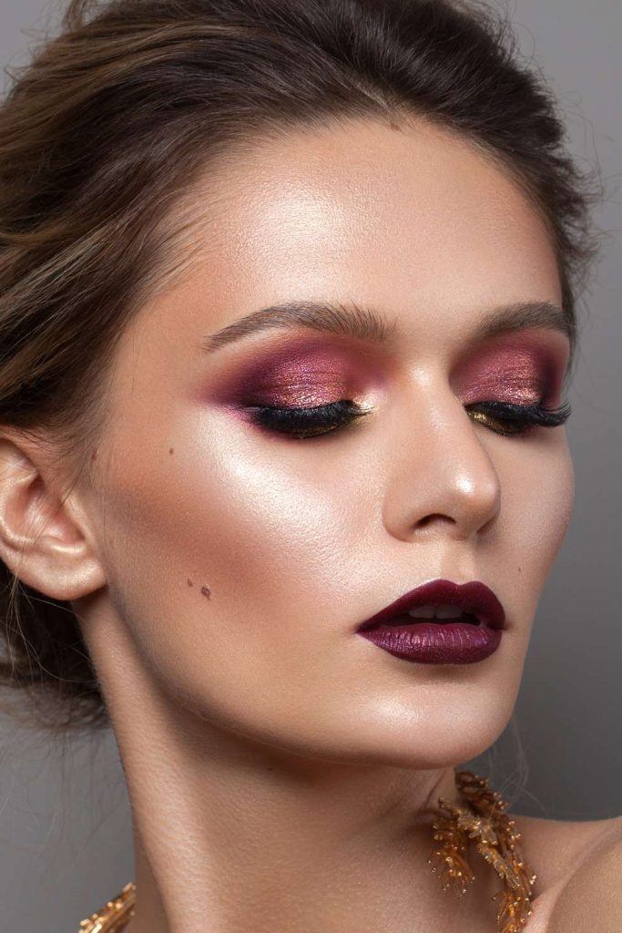 Burgundy Makeup Idea