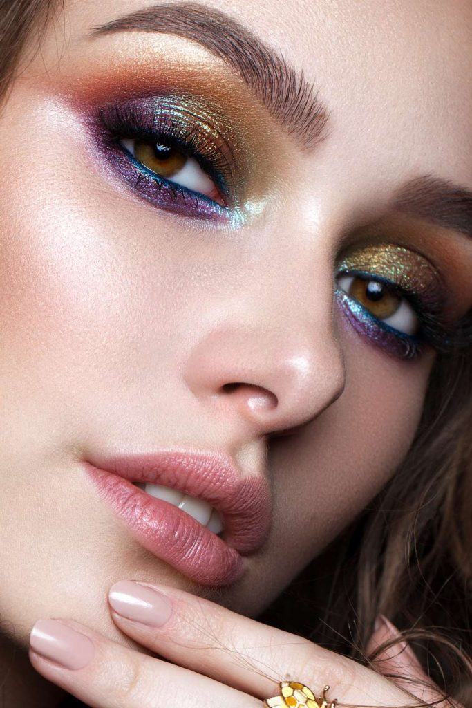 Colorful Eyeshadows Makeup for Prom Night