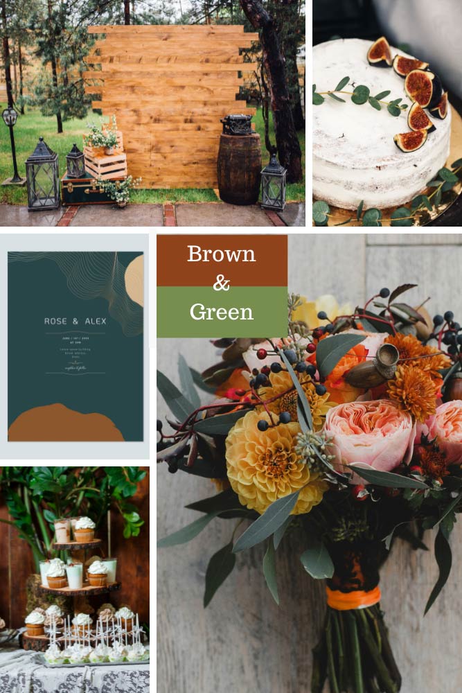 Tawny Brown And Pine Green