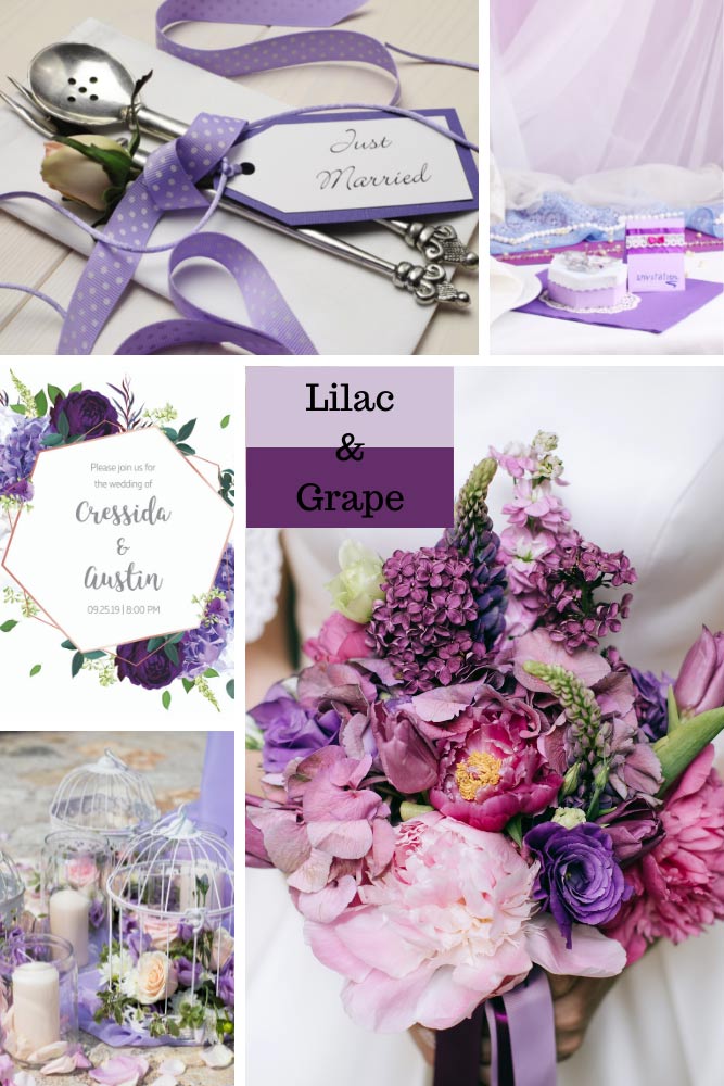 Lilac to Grape Wedding Colors