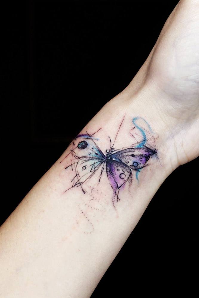 Watercolor Butterfly Tattoo