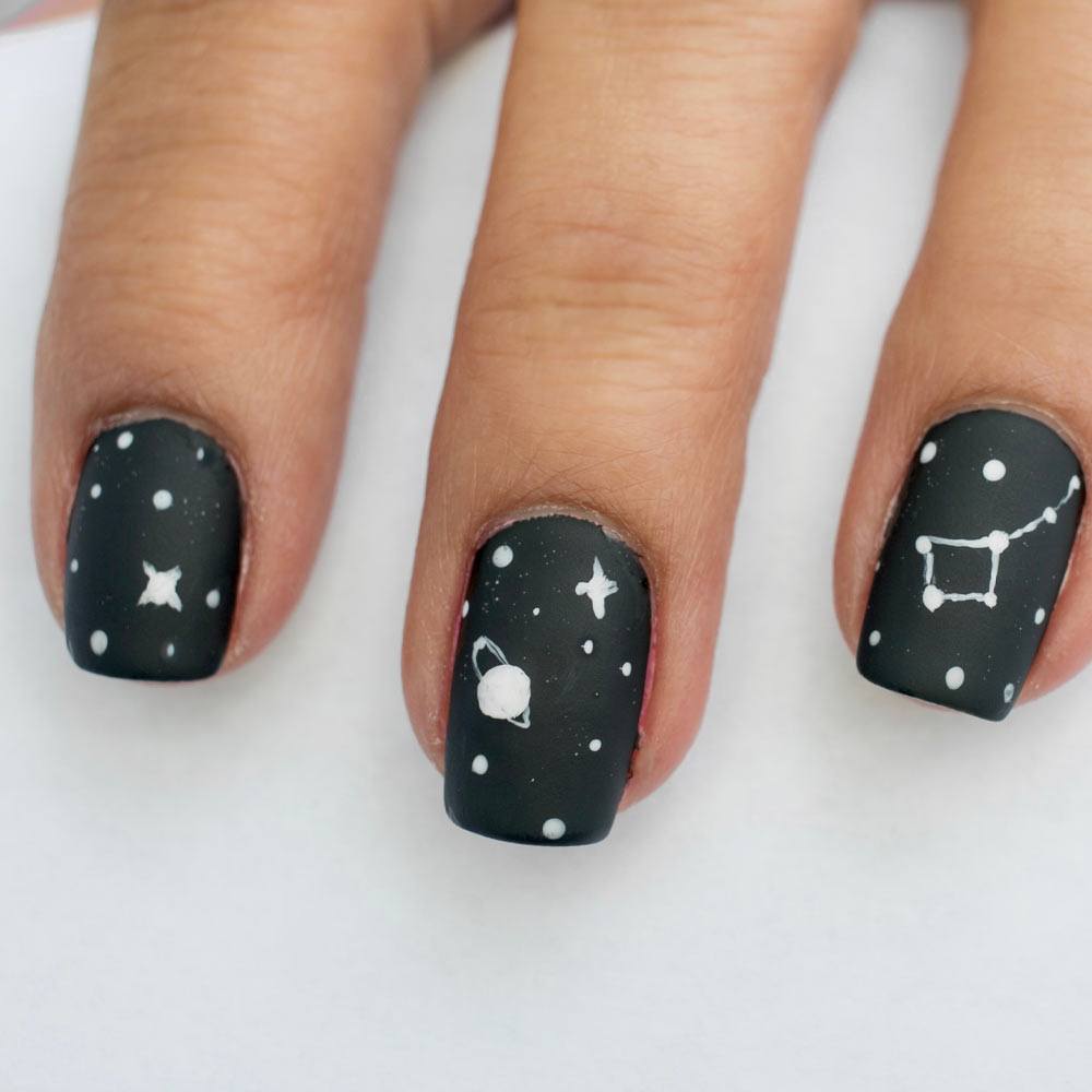 Galaxy Nails with Constellation