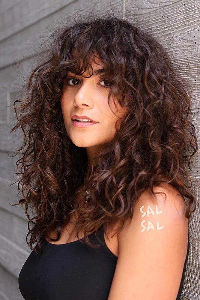 Curly Hair with Bangs