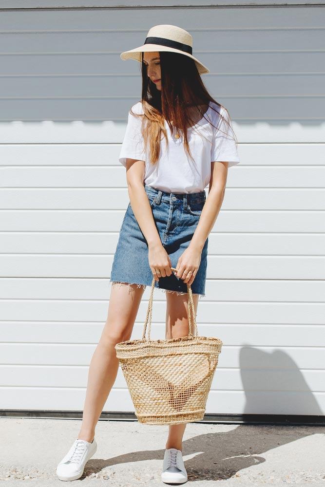 White short skirt outlet outfit