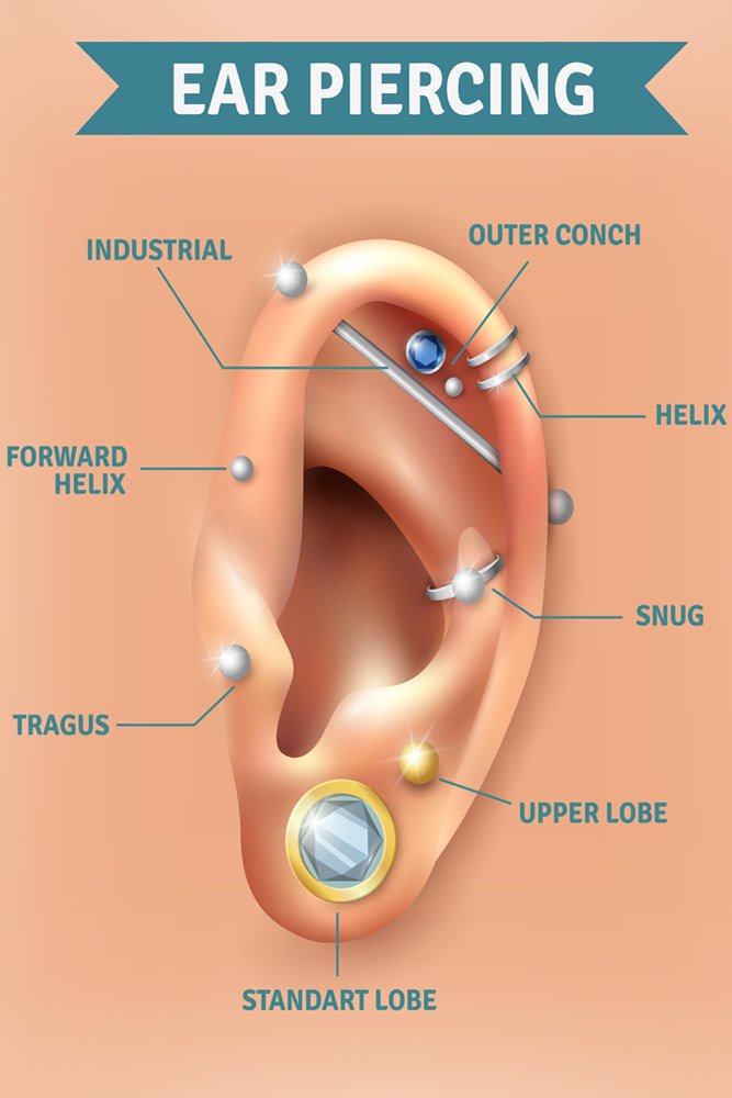 Ear Piercing Chart