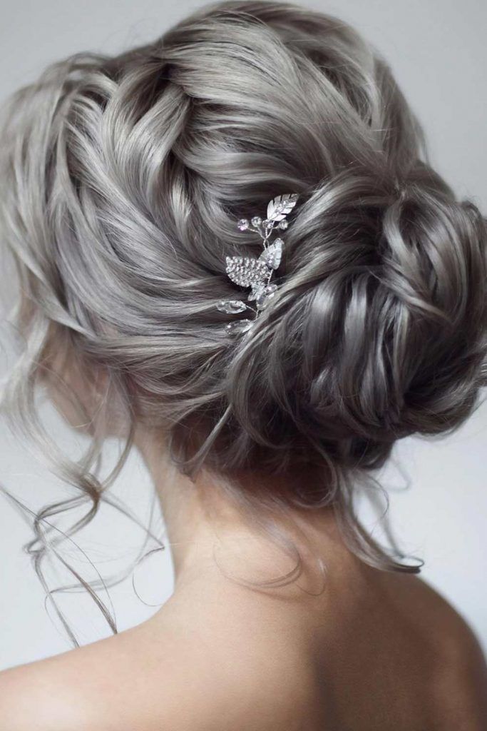 Silver Updo Hairstyle