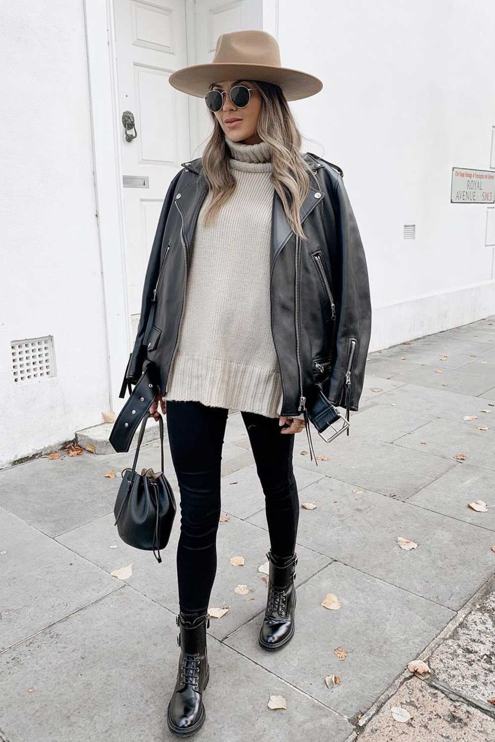 Leather Jacket Outfits Ideas From Fashion Events