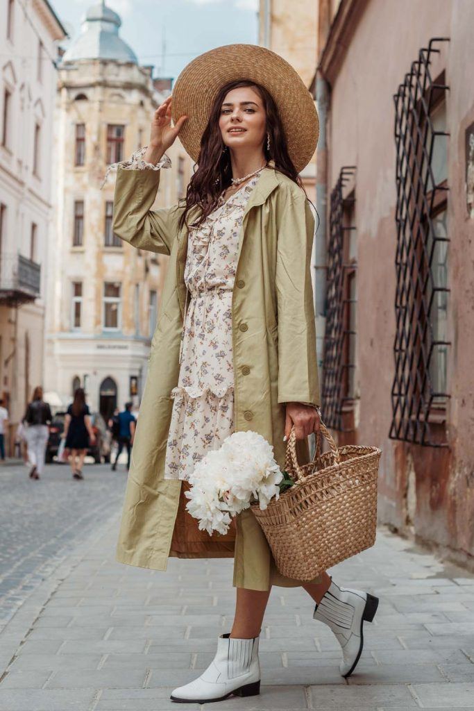 Trench Coat with Summer Dress
