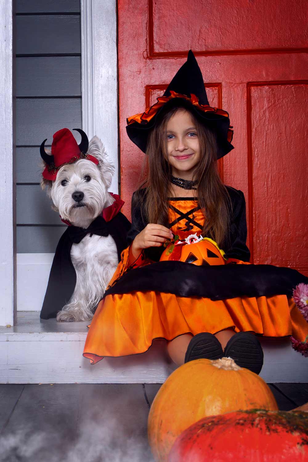 Kids Halloween Costume with Pets