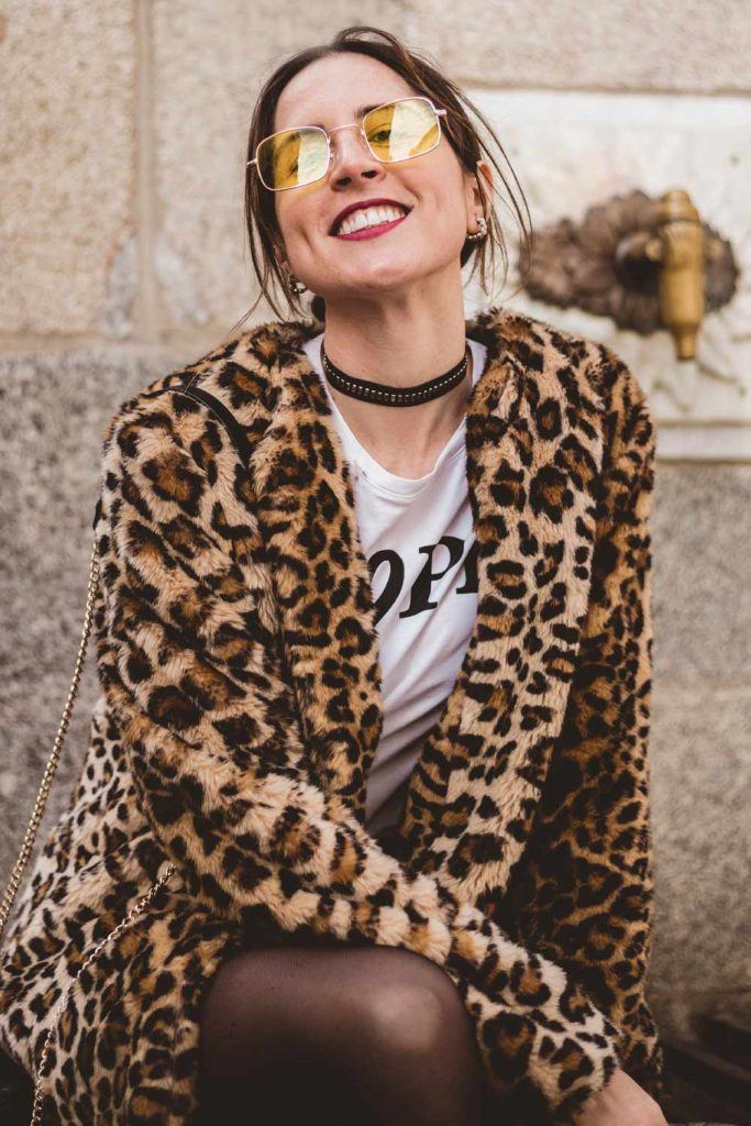 Leopard Print Fur Jacket