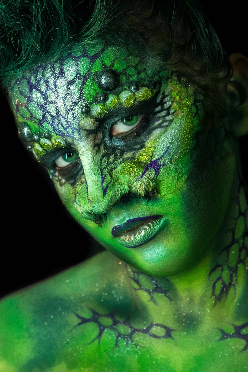 Lizard Halloween Makeup