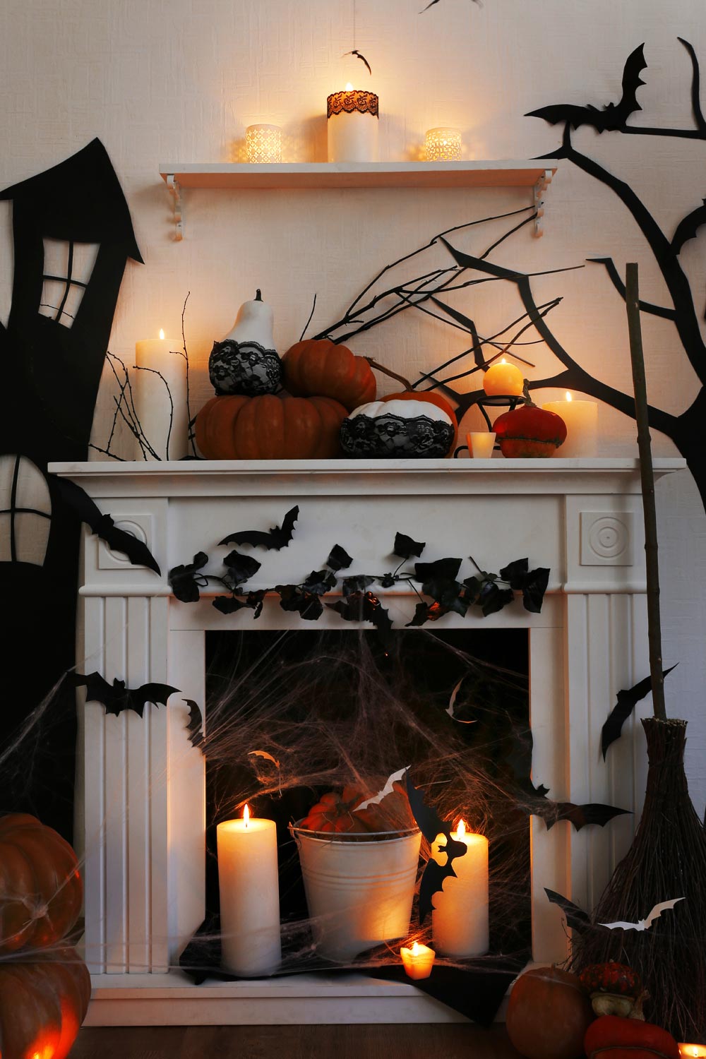 Halloween Fireplace Decoration Ideas