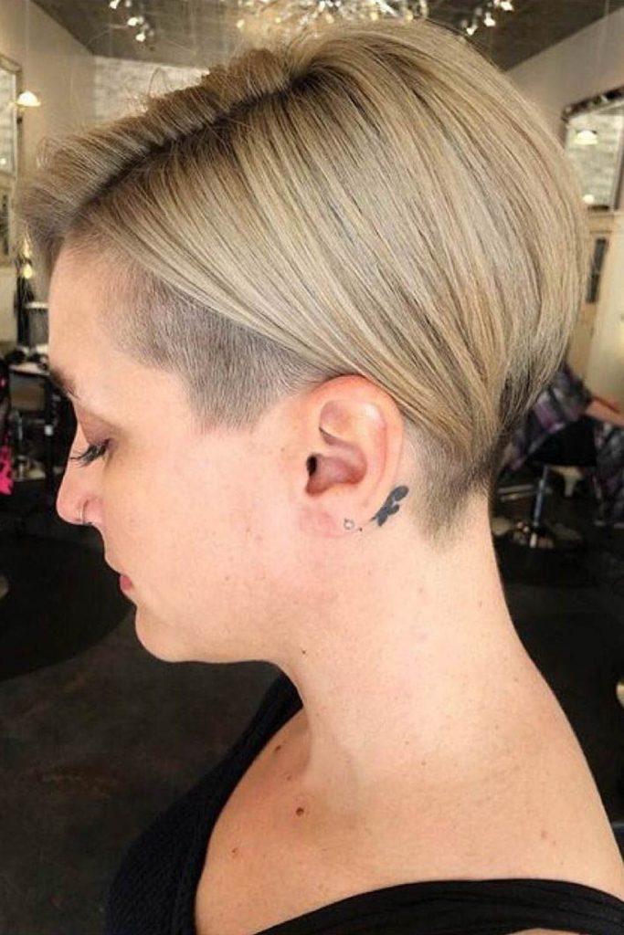 undercut hairstyle girl curly