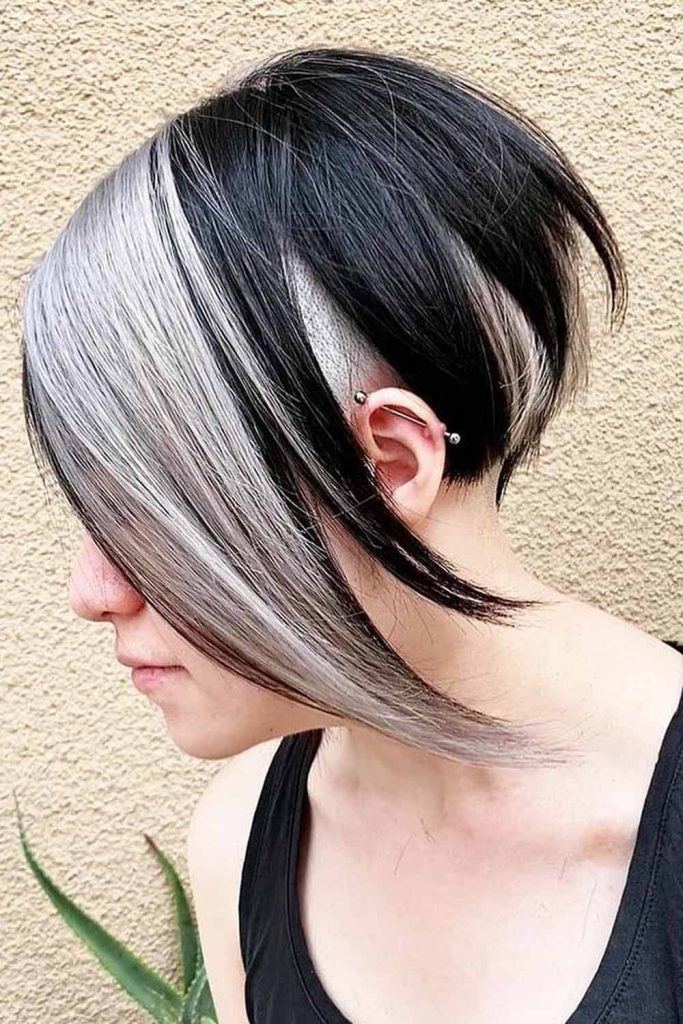 Two Tone Undercut Hairstyle Girl