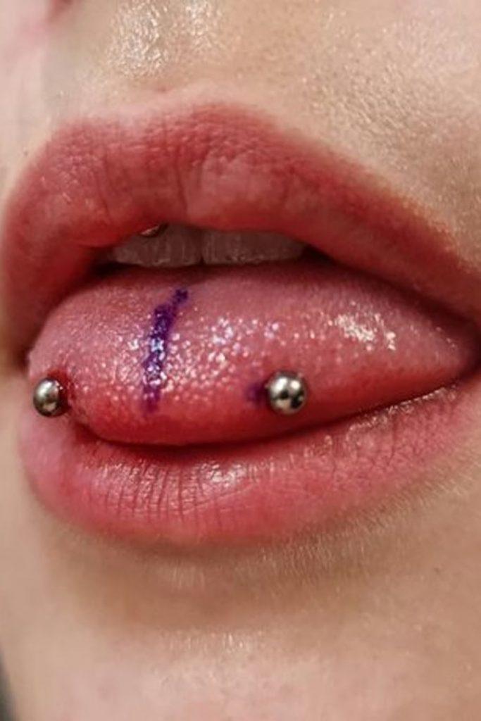 Snake Bites Piercing Tongue