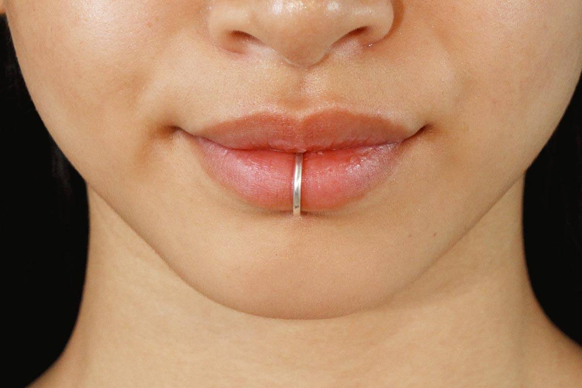 lip piercing infection inside mouth