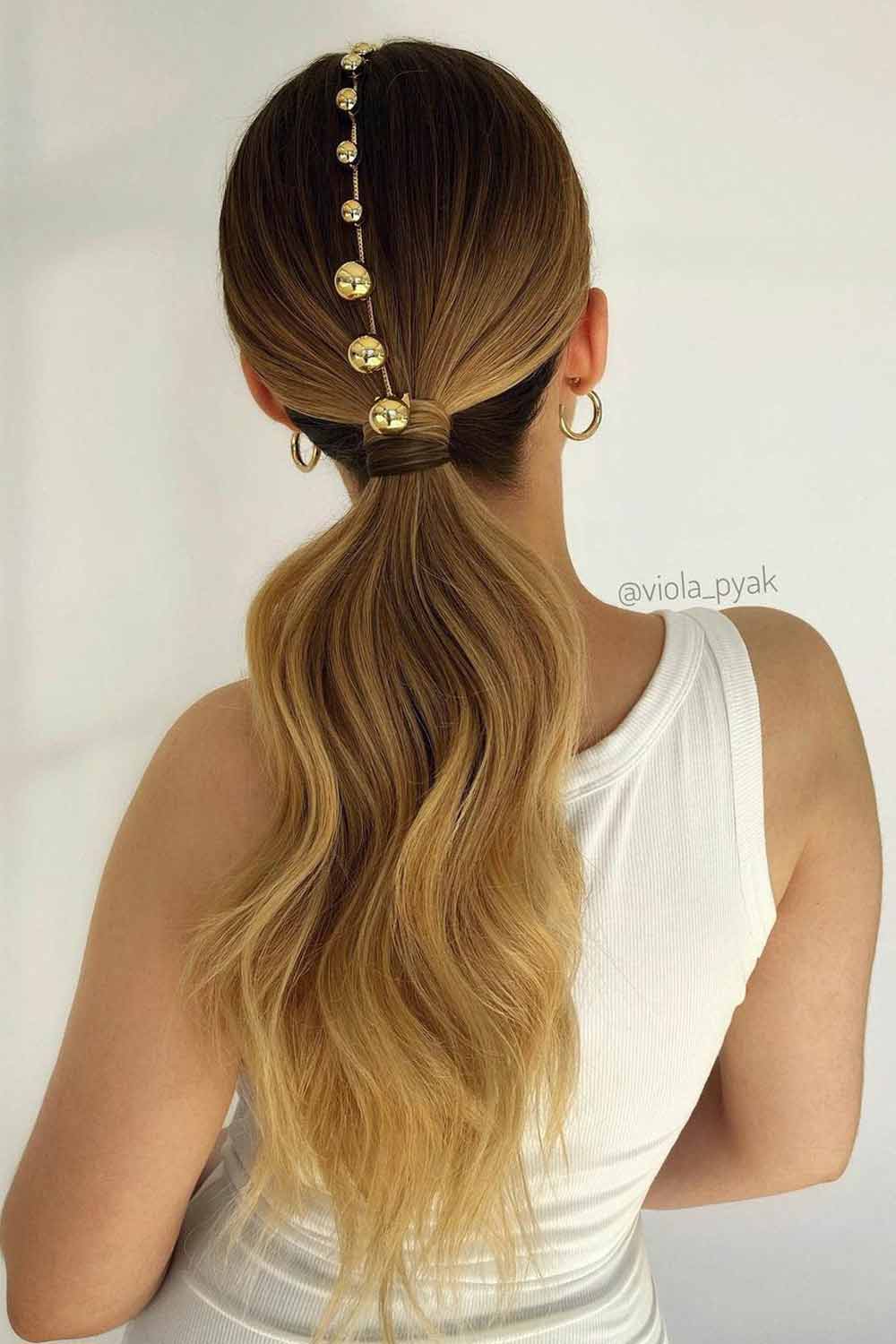 Ponytail Hairstyle with Accessory