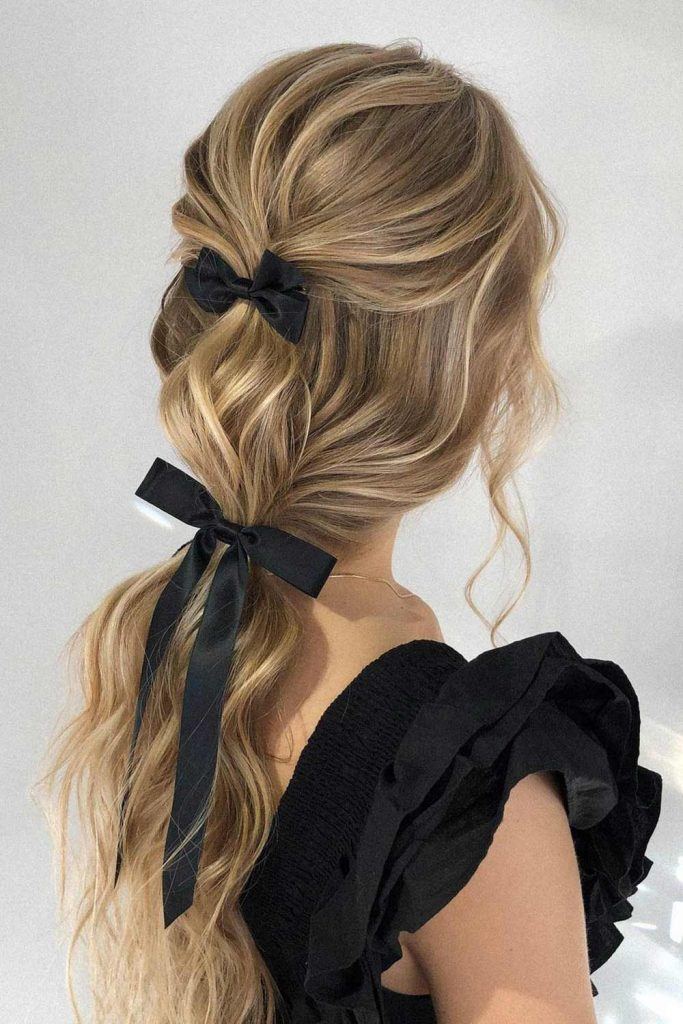 Ponytail Hairstyle with Bows