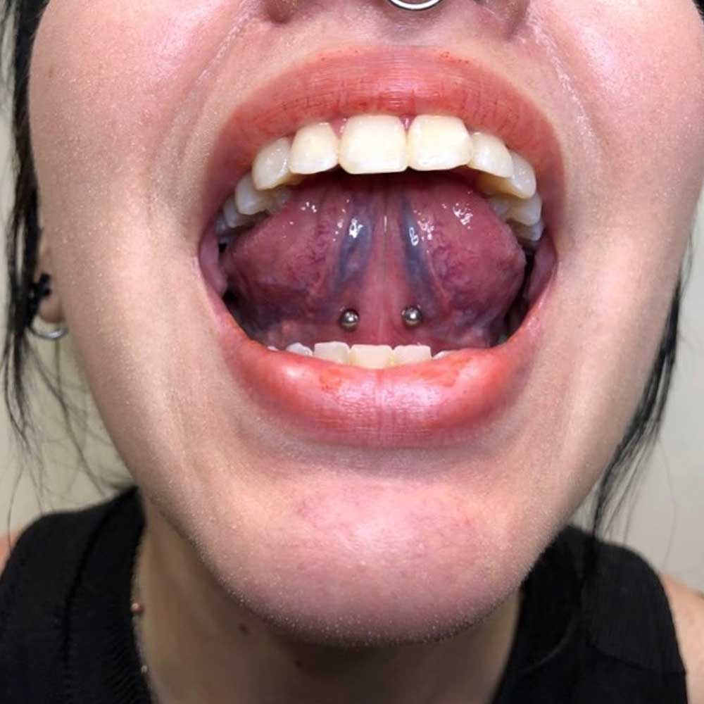 Tongue Web Piercing