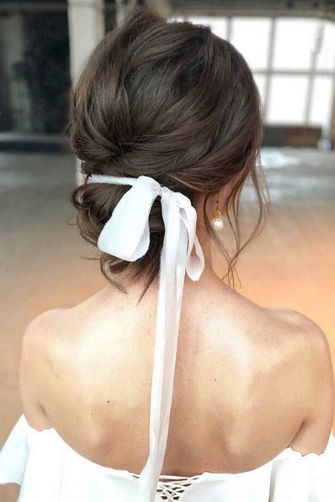 Updo Hairstyle with Ribbon