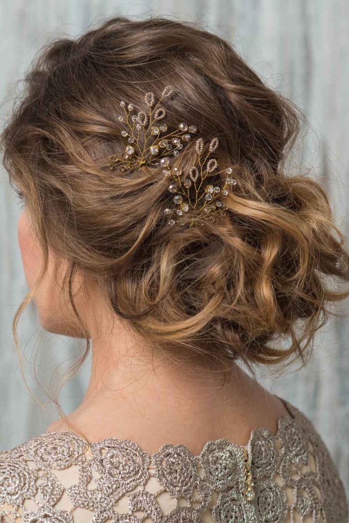 Messy Updo with Accessory