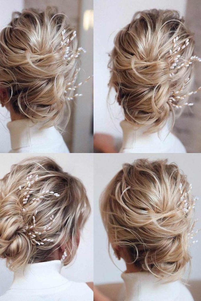 Messy French Updo Hairstyle