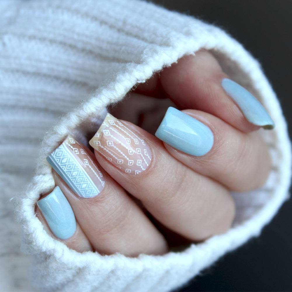 Pastel Blue Nails Design