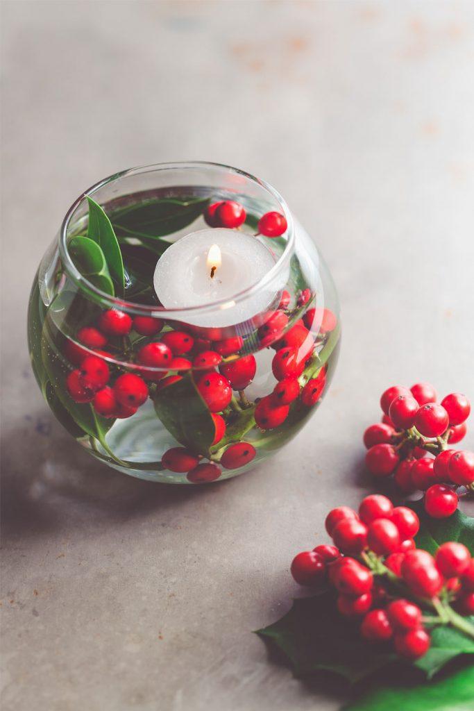 Christmas Centerpiece With Berries
