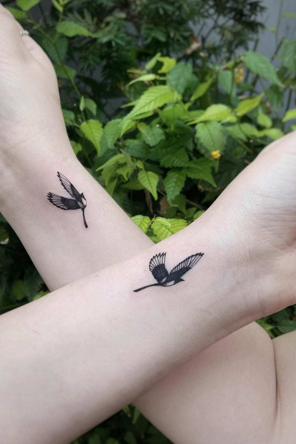 Couple Tattoos with Birds