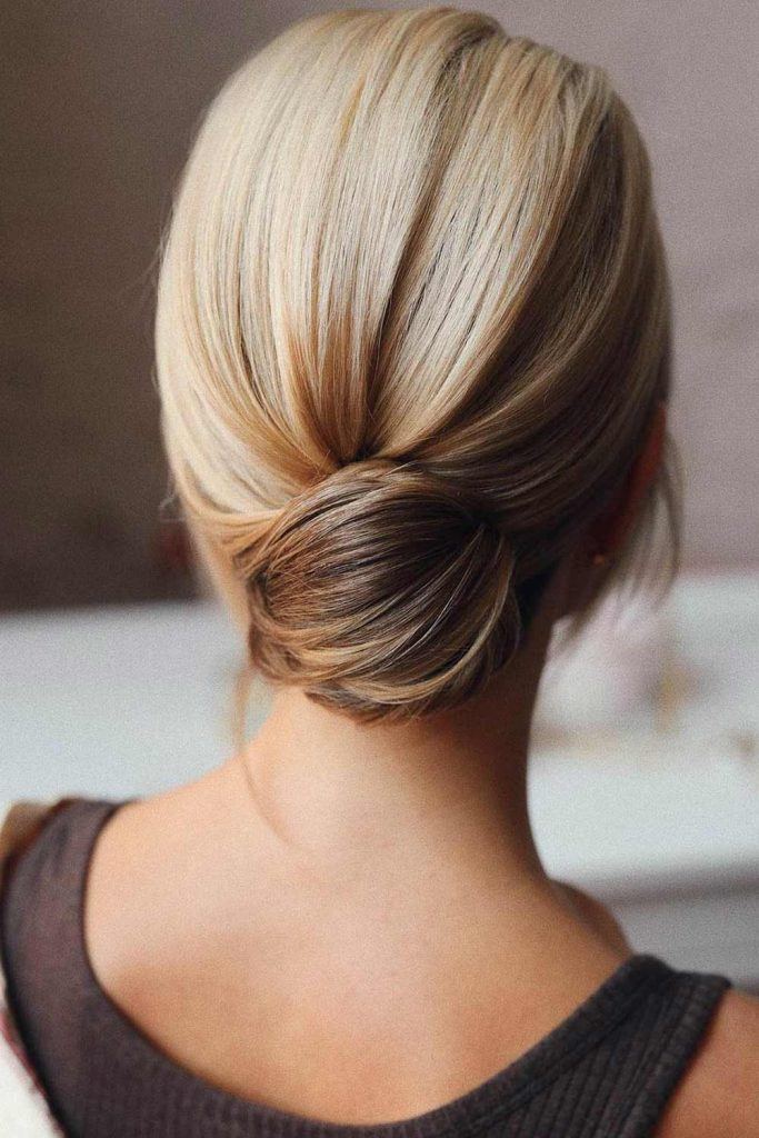 Classy Updo with Low Bun for Valentines Day