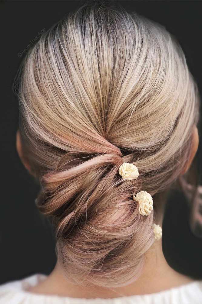 Twisted Updo Hairstyle For Valentines Day #twistedupdo #hairaccessory