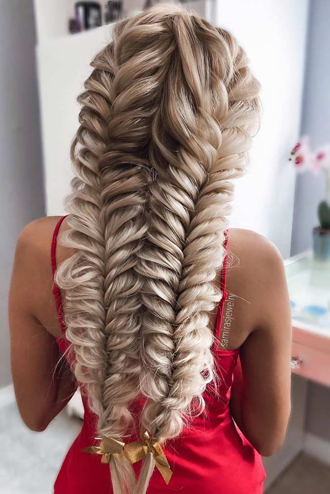 Voluminous Double Fishtaile Braids #doublebraids #fishtailebraid