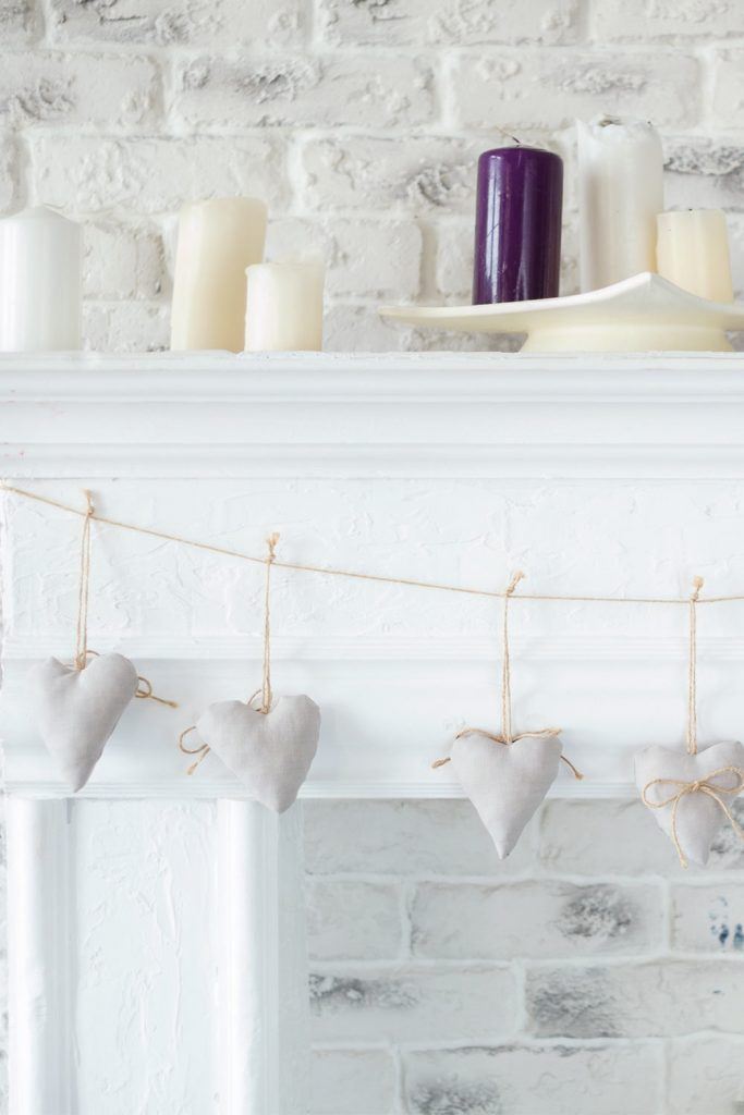 Cute Fireplace Decoration with Candles 