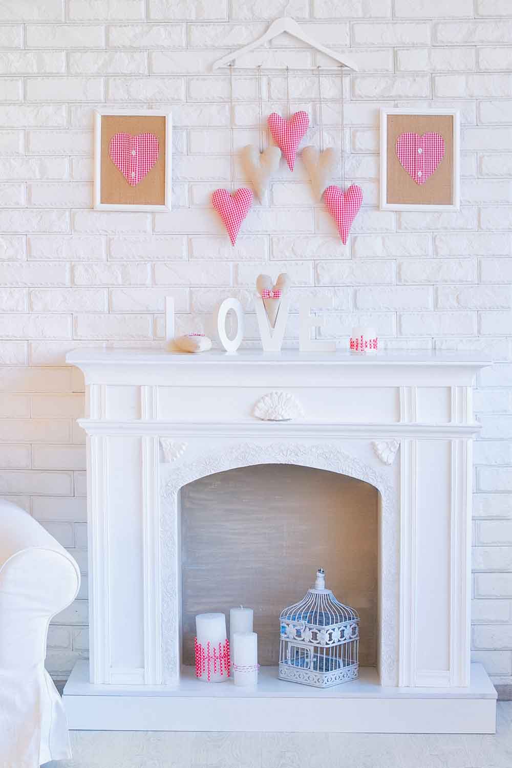 Fireplace Decoration for Valentines Day