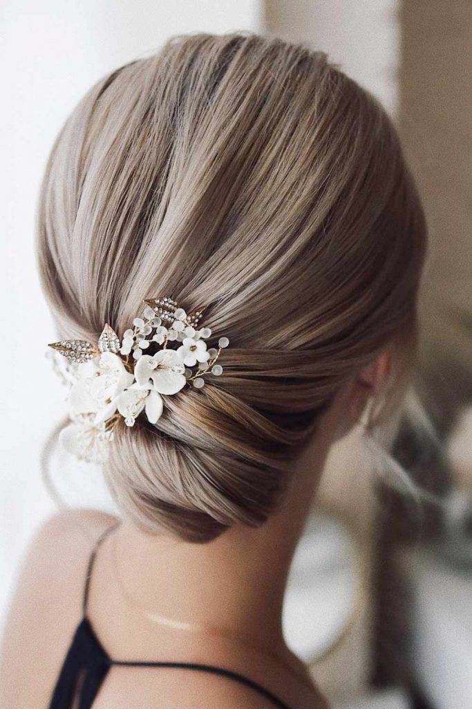 Low Bun Hairstyle for Valentines Day