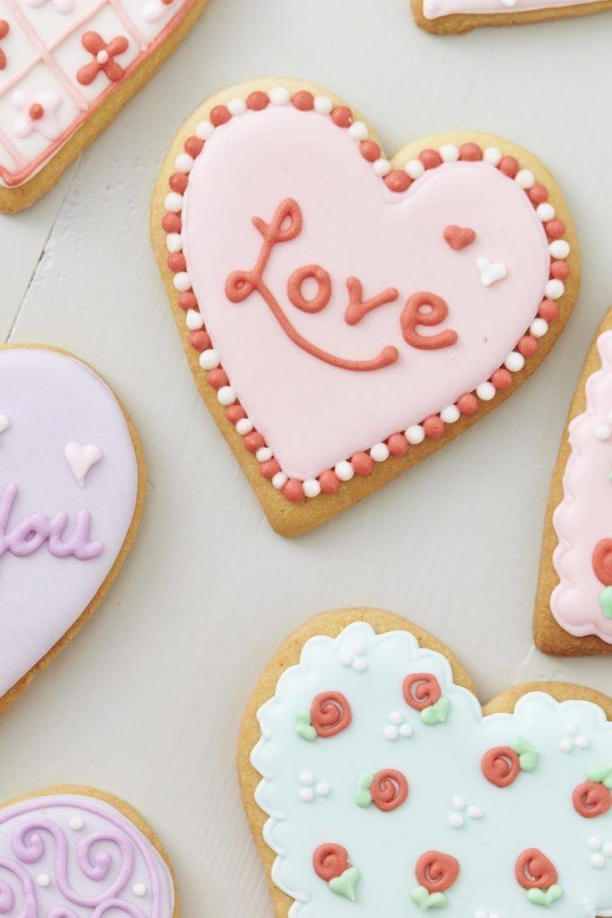 Romantic Sugar Cookies for Valentines Day