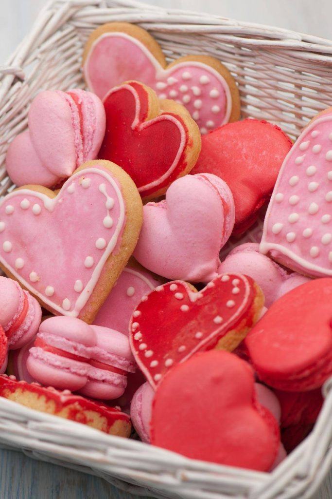 Red and Pink Heart Cookies