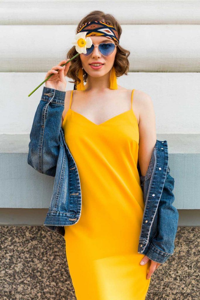 Bright Yellow Dress for Valentines Day