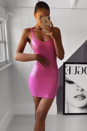 Pink Vinyl Dress Design #vynildress