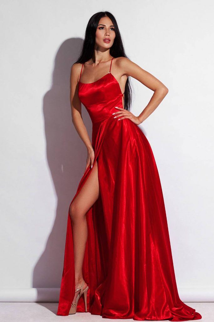 Long Red Valentines Day Dress