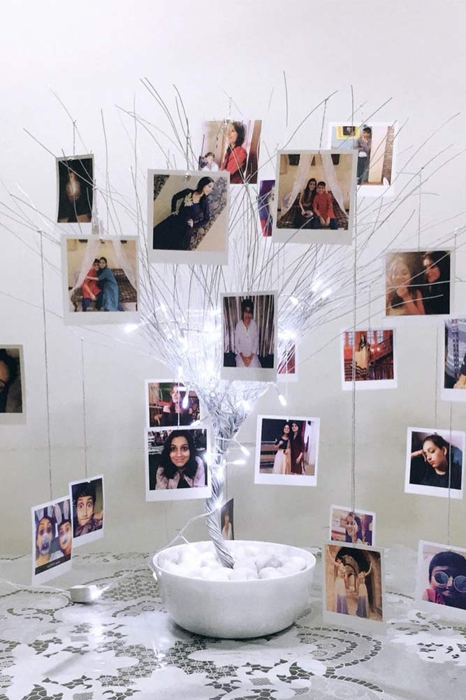 DIY Photo Tree Lights #diygift #phototree