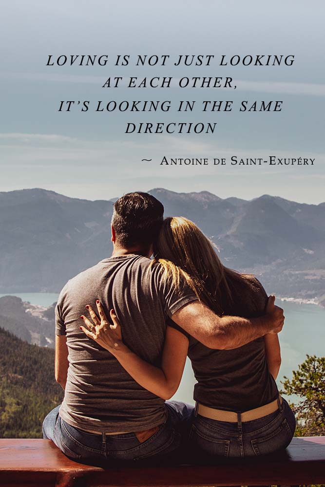 Loving is not just looking at each other, it’s looking in the same direction #happyvalentinesday #insparationalquotes #lovequotes